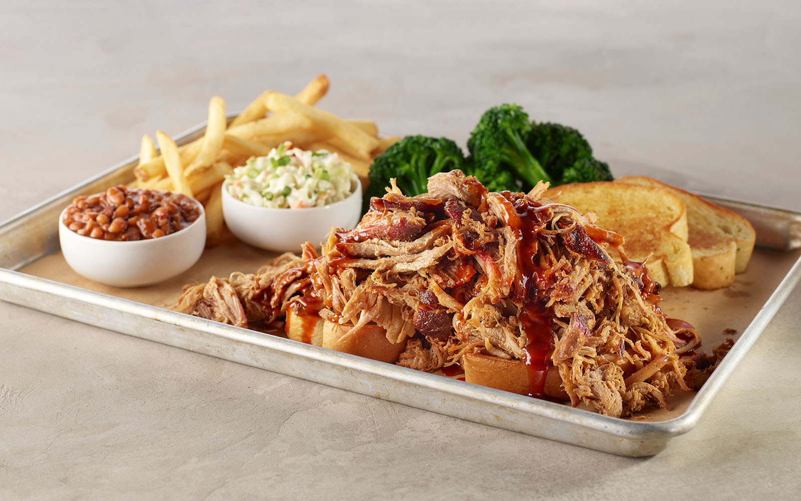 Pulled pork with sides