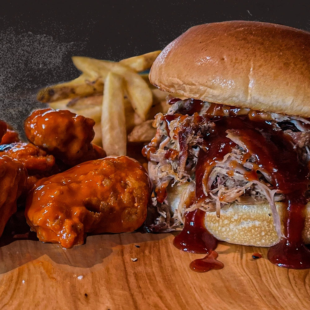 $9.99 Pulled Pork & Wings Combo